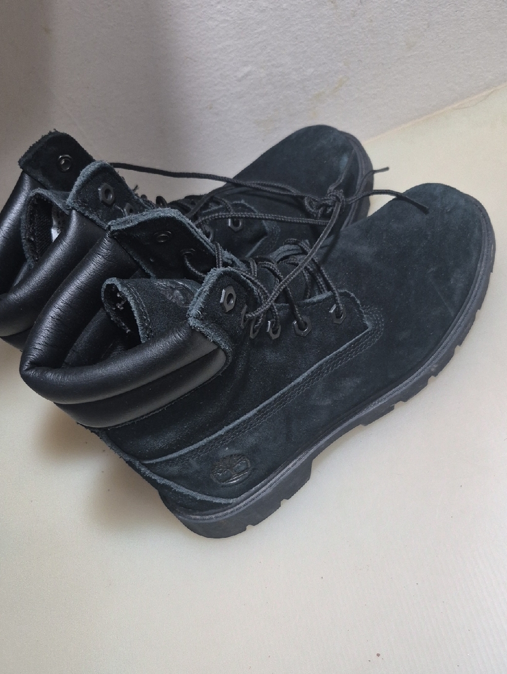 Timberland Black Suede Lace-Up Ankle Boots